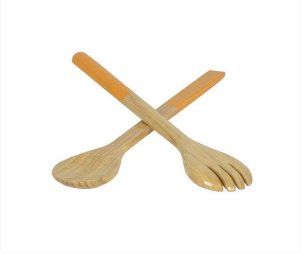 Large Bamboo Salad Servers - Choose your Favorite Color!
