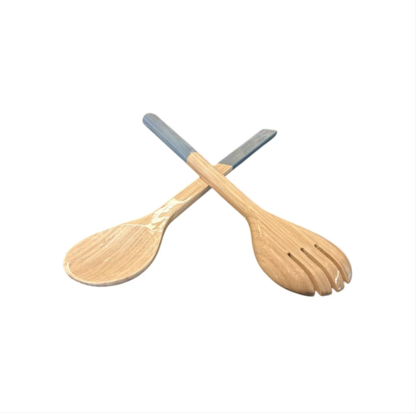 Large Bamboo Salad Servers - Choose your Favorite Color!