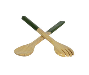 Large Bamboo Salad Servers - Choose your Favorite Color!