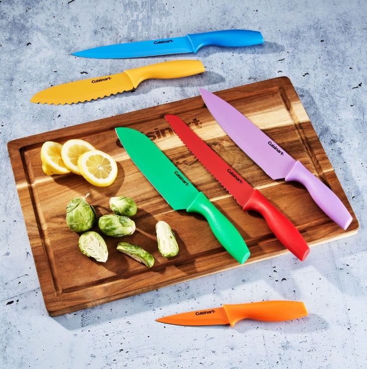 12 Piece Nonstick Color Knife Set with Blade Guards