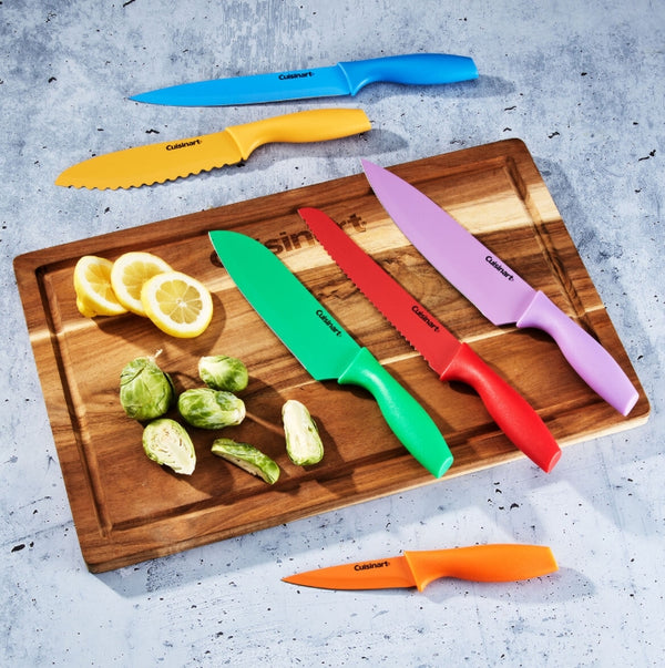 12 Piece Nonstick Color Knife Set with Blade Guards
