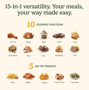 15-in-1 Extra-Large Digital Air Fryer Oven