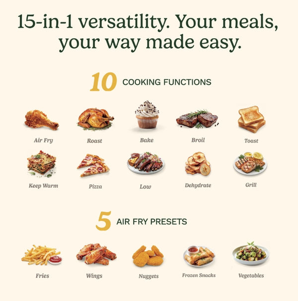 15-in-1 Extra-Large Digital Air Fryer Oven