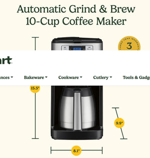 Automatic Grind & Brew 10 Cup Coffeemaker