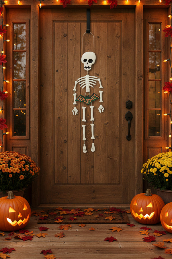 Glitter Skeleton Door Hanger