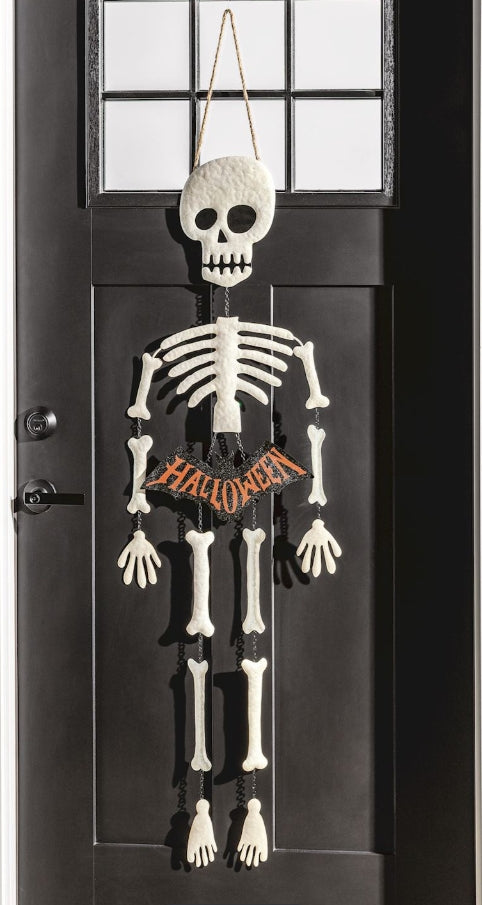 Glitter Skeleton Door Hanger