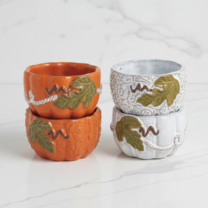 Pumpkin Vine Tidbit Set - Choose White or Orange