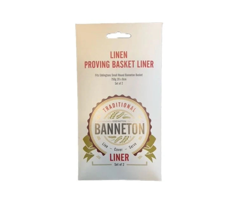 Banneton Linen Round Proofing Basket Liner (Set of 2 liners) - 2 Sizes Available