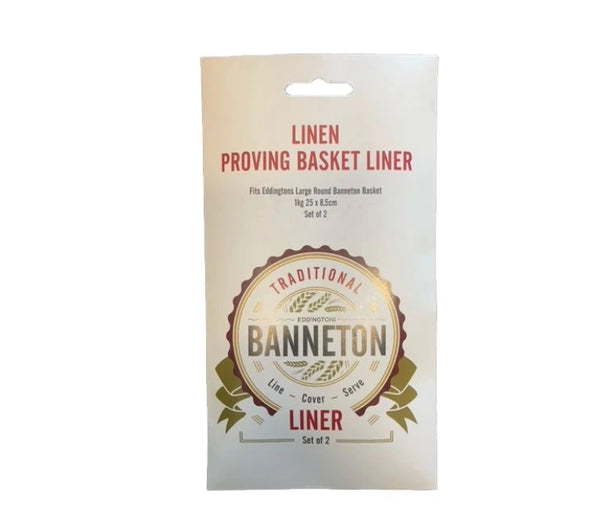 Banneton Linen Round Proofing Basket Liner (Set of 2 liners) - 2 Sizes Available