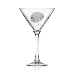 Aspen Leaf Glassware Collection - Assorted Barware Styles