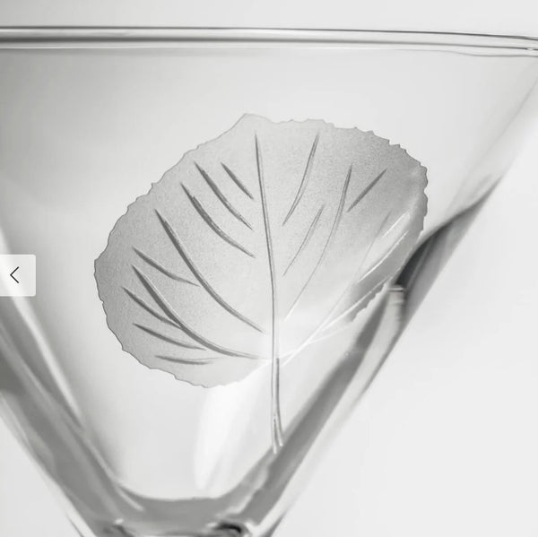 Aspen Leaf Glassware Collection - Assorted Barware Styles