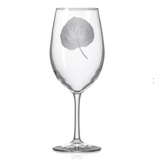 Aspen Leaf Glassware Collection - Assorted Barware Styles