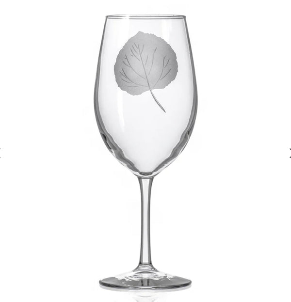 Aspen Leaf Glassware Collection - Assorted Barware Styles