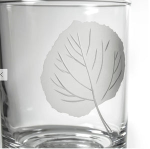 Aspen Leaf Glassware Collection - Assorted Barware Styles