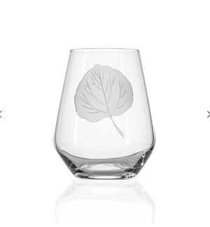 Aspen Leaf Glassware Collection - Assorted Barware Styles