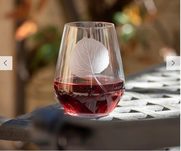 Aspen Leaf Glassware Collection - Assorted Barware Styles