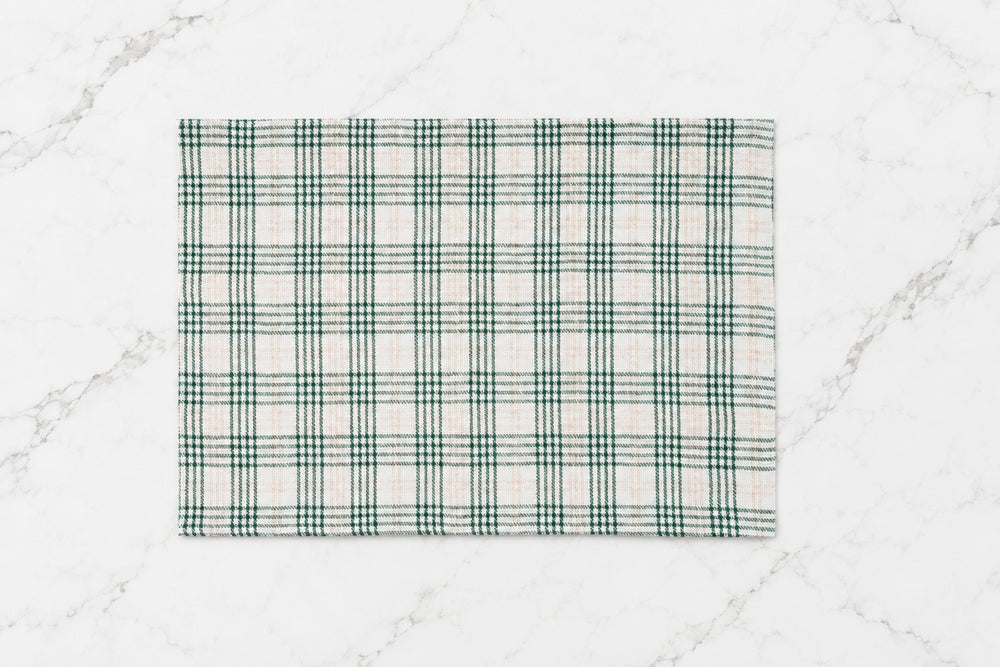 Sage and Gold Plaid Placemats