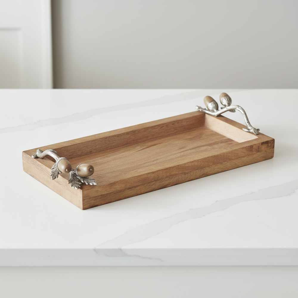 Autumn Acorn Accent Tray