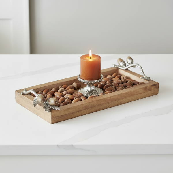 Autumn Acorn Accent Tray