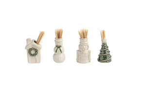 Christmas Toothpick Caddy Sets - 4 Different Styles to Choose From