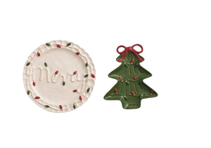 Merry & Tree Platter Set