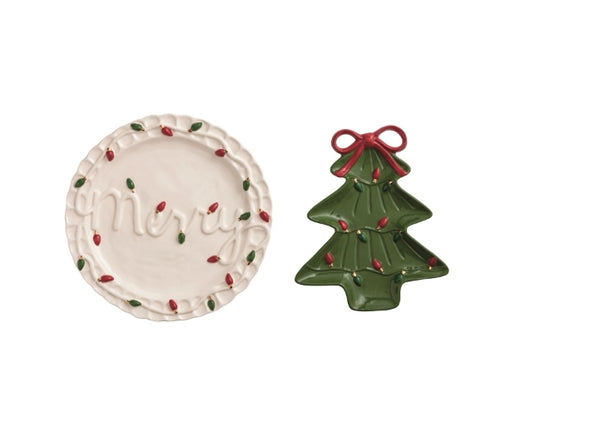 Merry & Tree Platter Set