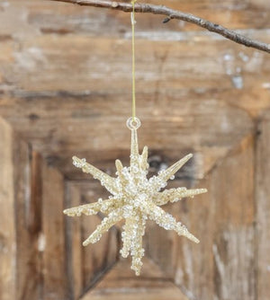 4" Gold Icicle Star Ornament
