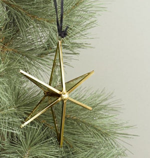 7" Glass Hanging Star Ornament