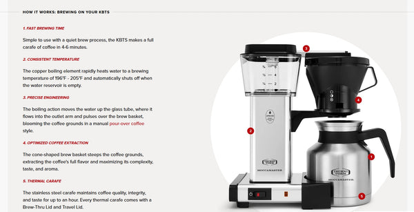 Moccamaster KBTS Coffee Brewer - Polished Silver