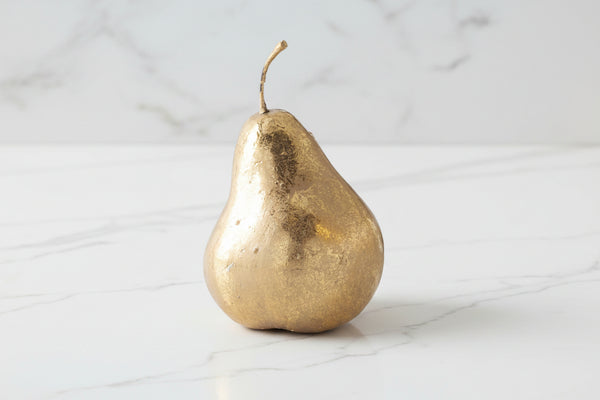 Gold Pear Decor Accent