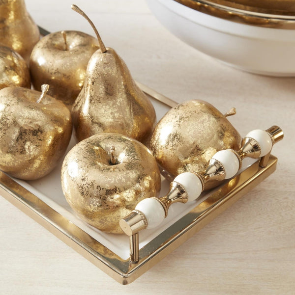 Gold Pear Decor Accent