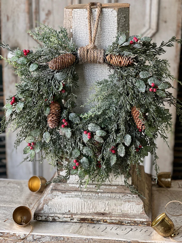 Holly Hill Cedar Hanging Wreath - Two Different Sizes to Choose From