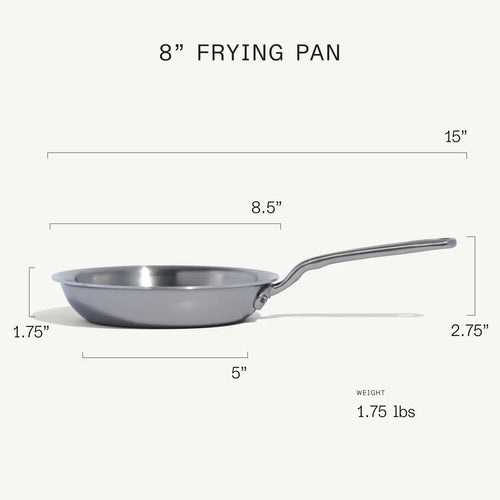 Made In Stainless Clad Frying Pan - Choose from 3 Sizes