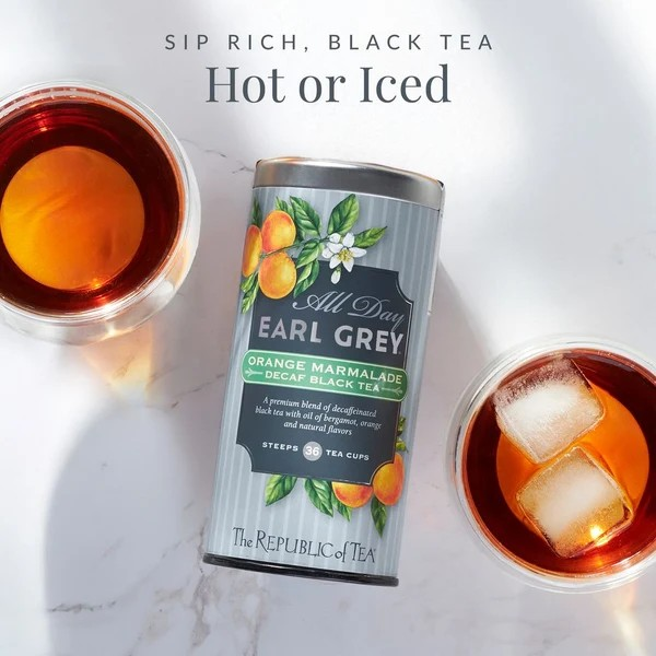 The Republic of Tea All Day Earl Grey Decaf Orange Marmalade Tea