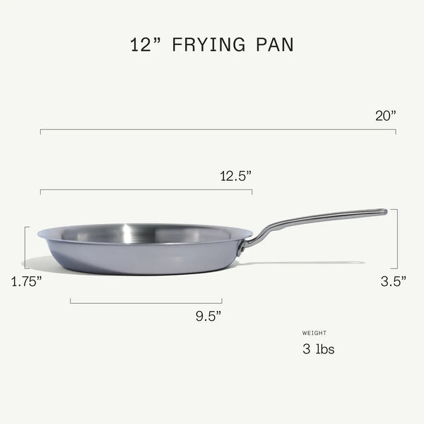 Made In Stainless Clad Frying Pan - Choose from 3 Sizes