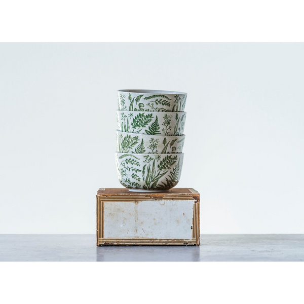Hand-Stamped Bowl with Embossed Pattern
