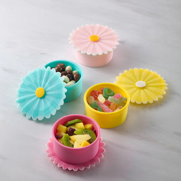 Silicone Flower Containers (Set of 4) - Choose from Sunflowers or Daisies