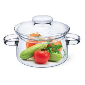 Simax-Nyko Clear Glass Pot with Lid 1L