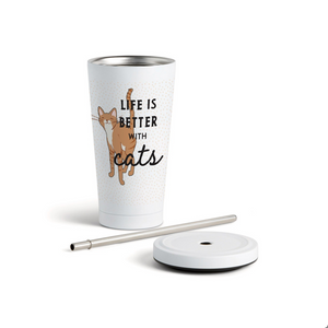Life is Better with Pets Tumbler - Choose Cat or Dog