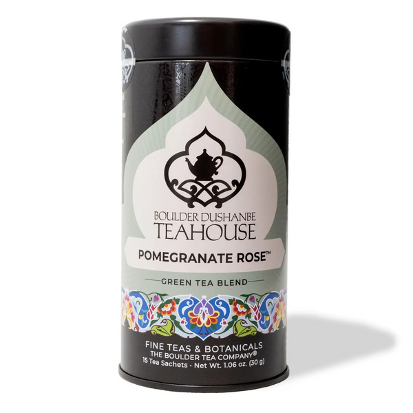 Pomegranate Rose™ Flavored Green Tin - Boulder Tea Company - 15 Sachets