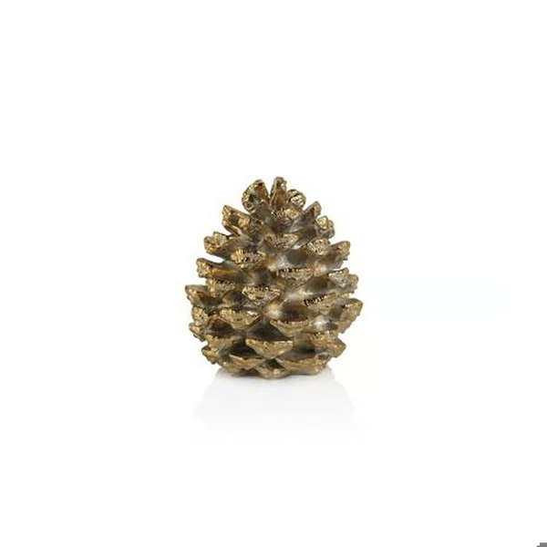 Aspen Kitchens Home+Gift shimmering gold decorative pinecone ornament for elegant holiday or year-round home decor
