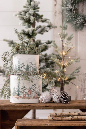 Winter Scene on Forest Tins - Choose From 2 Sizes & Styles