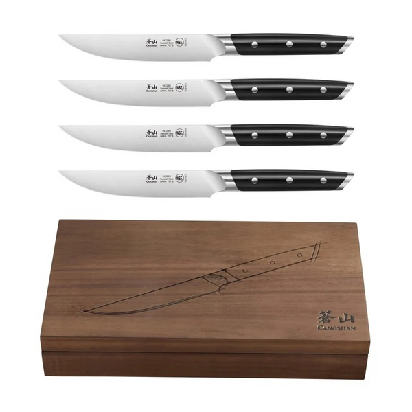 AKKA Series 4-Piece Steak Knife Set by Cangshan