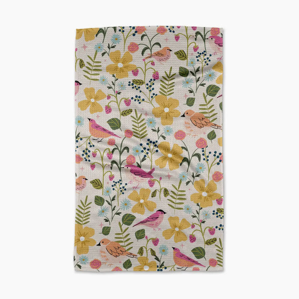 Summer Songbirds Tea Towel