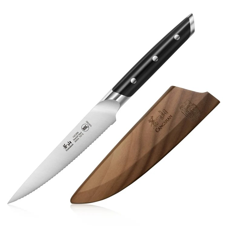 AKKA Series 5-Inch Serrated Utility Knife by Cangshan