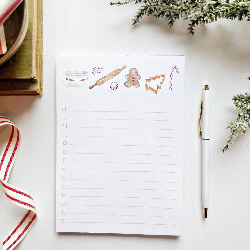 Christmas Checklist Notepad - Christmas Sweets