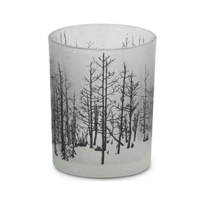 Winter Forest Frosted Glass Votive - Comes in 3 Sizes