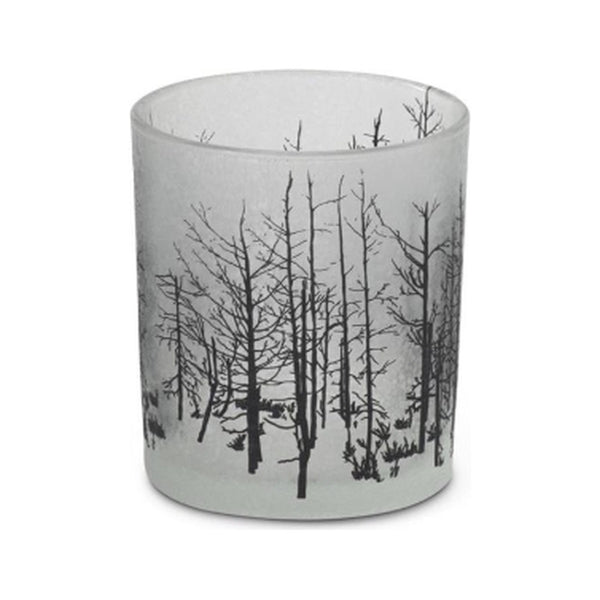 Winter Forest Frosted Glass Votive - Comes in 3 Sizes