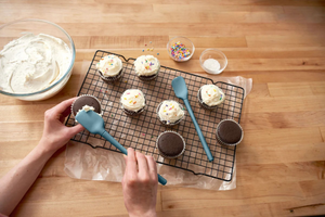 Flex-Core® All Silicone Mini Spatula & Spoonula (Set of 2) - Choose Pink Sorbet or Blue Slate