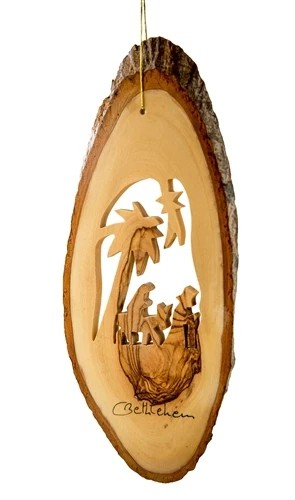 Olive Wood Bark Slice Flight to Egypt
